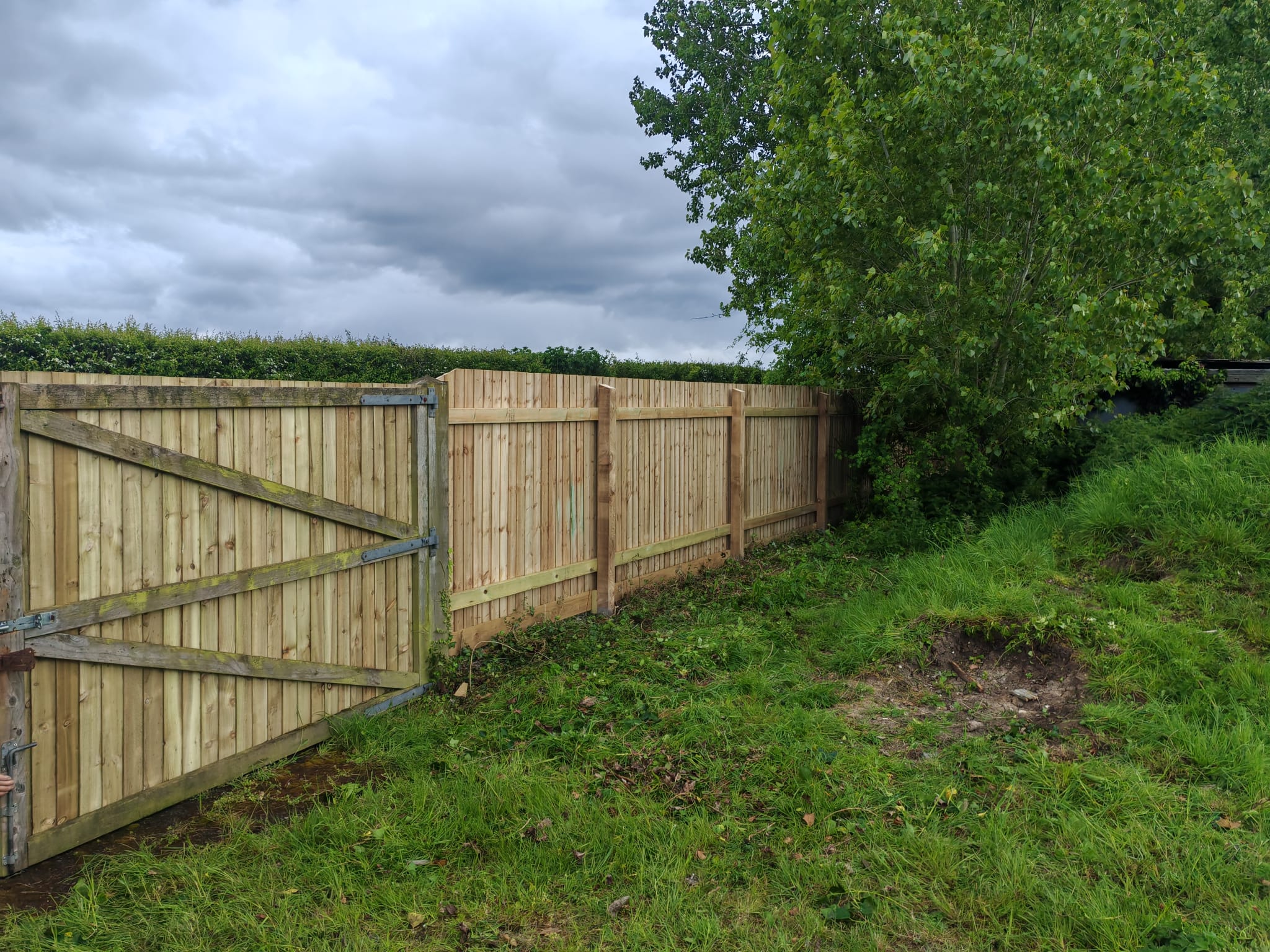Feather edge fencing and gate boundary in Skegness